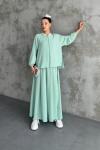 SADE Ayrobin Kısa Ceket Pantolonlu Takım Mint Yeşili