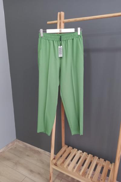Ceremony Beli Lastikli Finike Havuç Paça Pantolon Yeşil