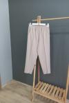 Ceremony Beli Lastikli Finike Havuç Paça Pantolon Taş Rengi