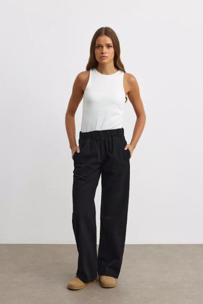 Sade Butik Palazzo New Denim Pantolon Siyah