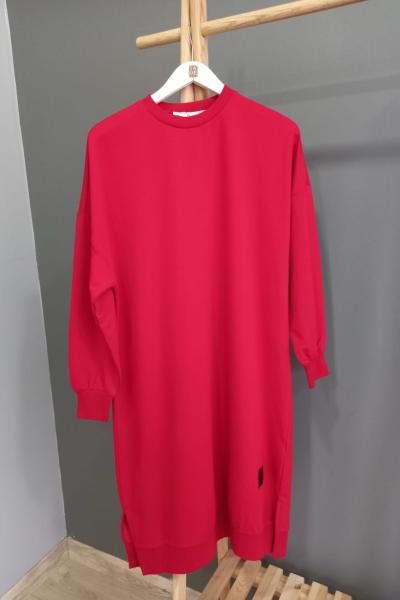 Puane Uzun Boy Tunik Kırmızı