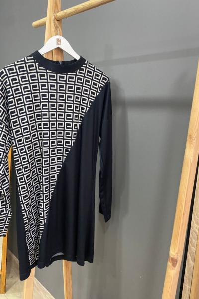 Otto Çapraz Helezon Tunik Siyah