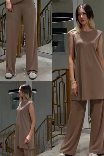 Ceremony Kolsuz Çelik Triko Tunik Vizon