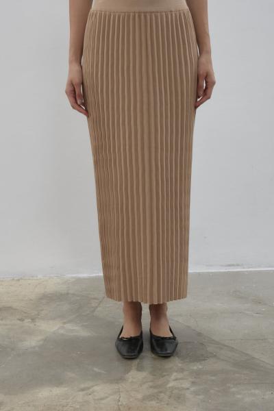 Merwish Plise Triko Etek Camel