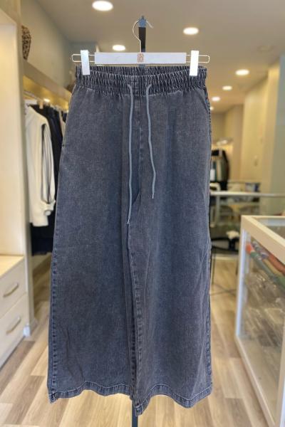 Magazin Beli Lastikli Cepli Bol Kot Pantolon Antrasit