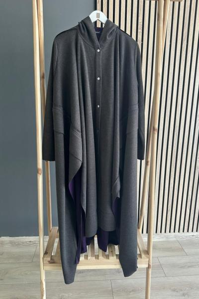 Ceremony Çıtçıtlı Kapüşonlu Panço Haki