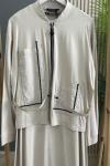 Ceremony Makrome İp Detaylı Bomber Elbiseli Takım Taş Rengi