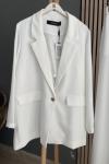 Ceremony Oversize Ceketli Takım Beyaz