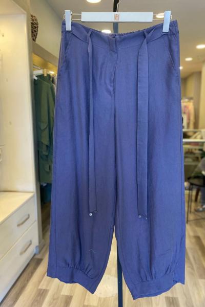 Ceremony Kemeri Minik Aksesuarlı Paçası Yarım Dikişli Pantolon  İndigo