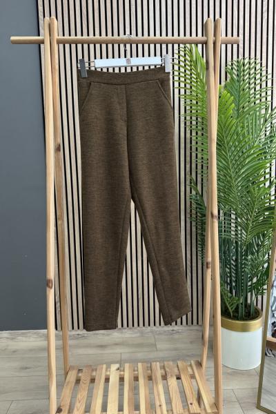 Ceremony Paçası Zımba Detay Kartopu Beli Lastikli Pantolon Hardal Sarısı