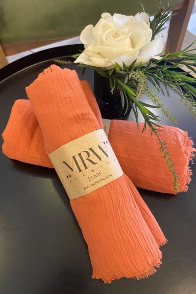 Merwish Organik Şal Turuncu