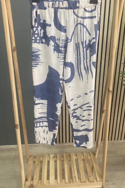 Ceremony Desenli Havuç Paça Pantolon Karışık Desenli