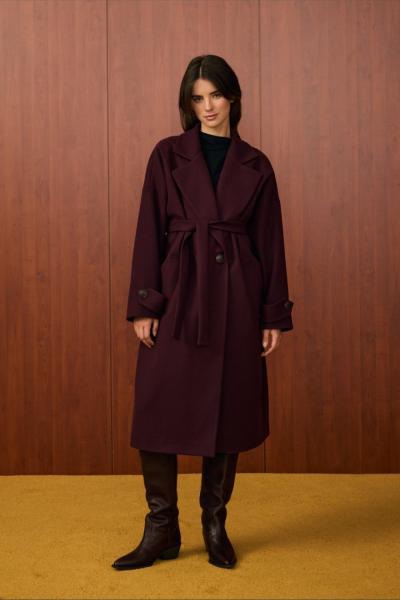 Merwish Kuala Kaşe Kaban Bordo