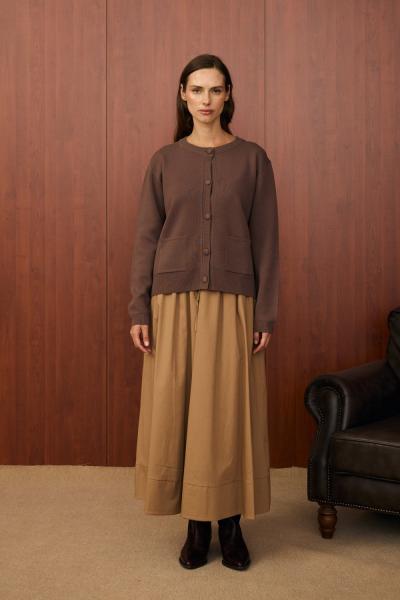 Merwish Bomber  Hırka Kahverengi