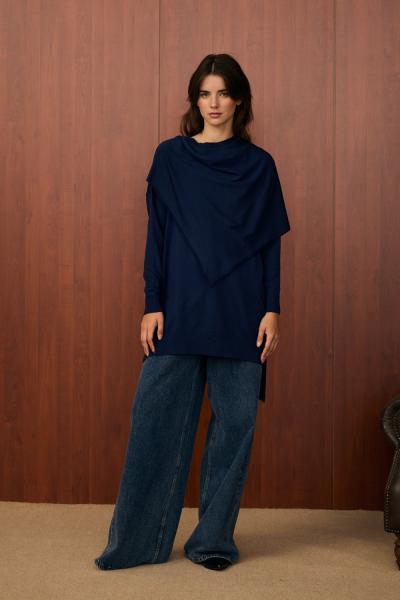 Merwish Meryy Triko Tunik Lacivert