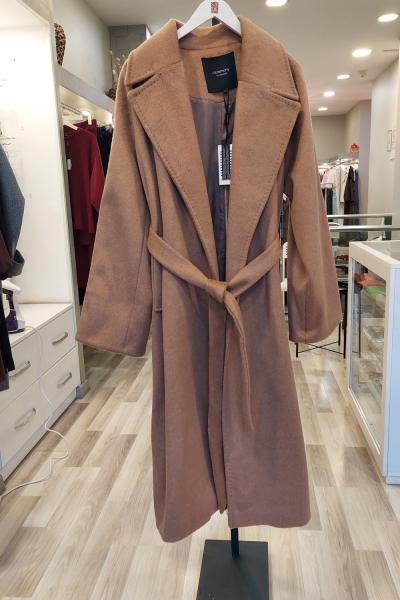 Ceremony 2026 KIŞ Arkası Fermuar Detaylı Kaşe Kaban Camel