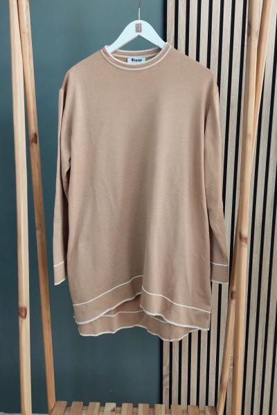 Şirin Evaze Merserize Tunik Camel