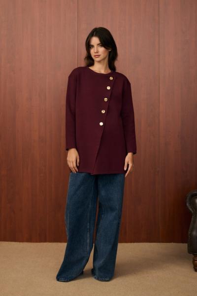 Merwish Verev Hırka Bordo