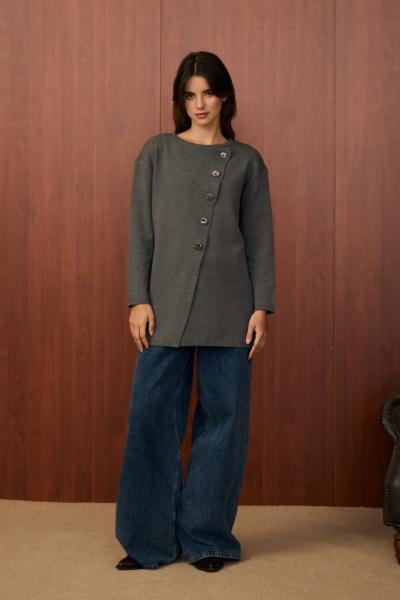 Merwish Verev Hırka Antrasit