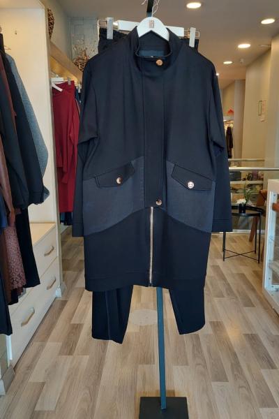 Ceremony 2026 KIŞ Önden Fermuarlı Yarım Patlı Çelik Takım Siyah