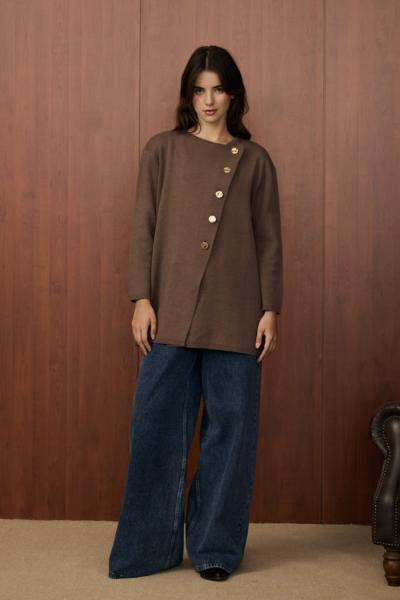 Merwish Verev Hırka Kahverengi