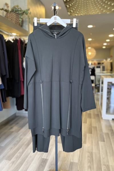 Ceremony 2026 KIŞ Önden Çift Fermuarlı Kapüşonlu Pantolonlu Takım Yeşil