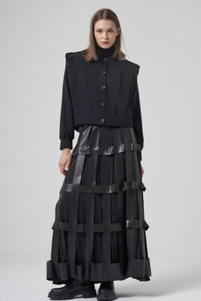 Ceremony 2026 KIŞ Anjelik Kafes Etek Siyah