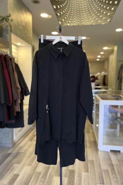 Ceremony 2026 KIŞ Önü Şerit Detaylı Takım Siyah