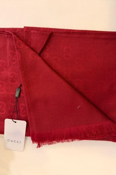 SADE Gucci Monogram Desen Şal Kırmızı