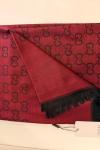 SADE Gucci Monogram Desen Şal Bordo