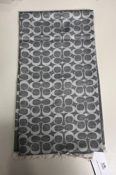 SADE Coach Monogram Desen Şal Gri