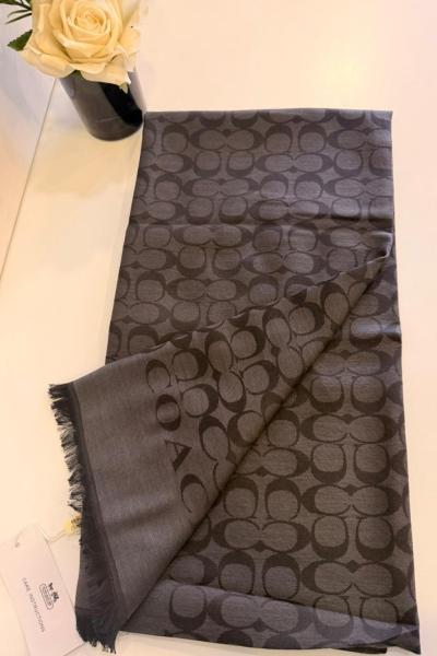 SADE Coach Monogram Desen Şal Antrasit