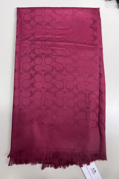 SADE Coach Monogram Desen Şal Bordo