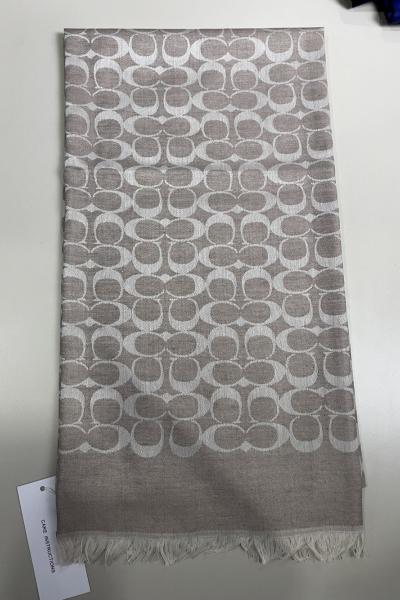 SADE Coach Monogram Desen Şal Vizon