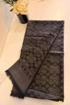 SADE Coach Monogram Desen Şal Siyah