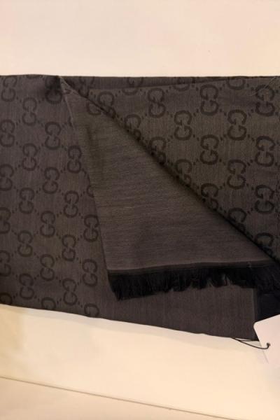 SADE Gucci Monogram Desen Şal Siyah