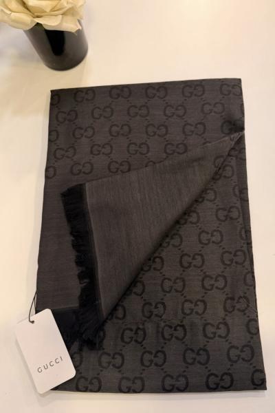 SADE Gucci Monogram Desen Şal koyu antrasit