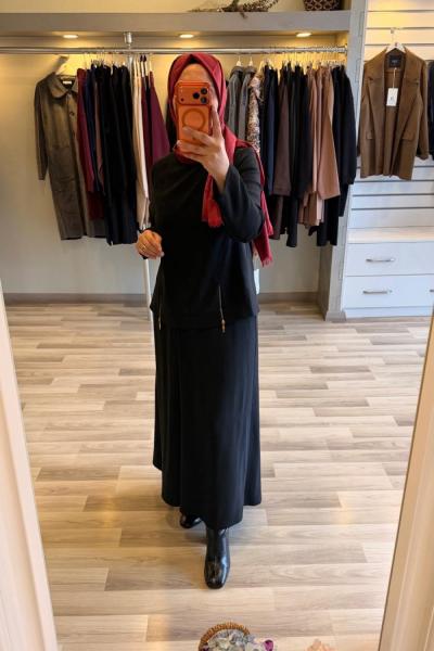 Paba Meysa Pantolonlu Takım Siyah