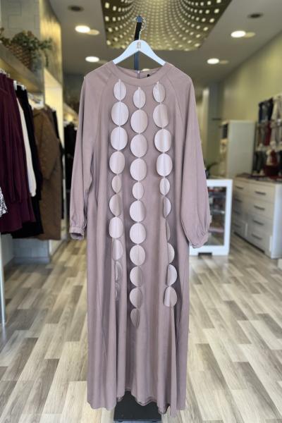 Ceremony 2026 KIŞ Cookie Uzun Elbise Camel