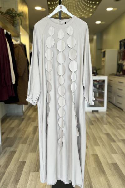 Ceremony 2026 KIŞ Cookie Uzun Elbise Taş Rengi