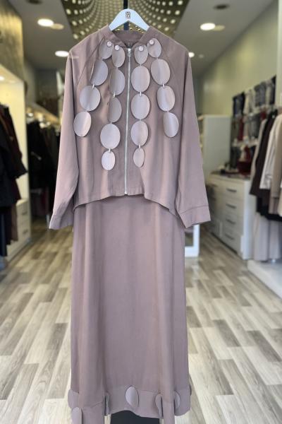 Ceremony 2026 KIŞ Cookie Kolsuz İç Elbiseli Ceketli Takım Camel