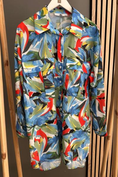 Ahi Desenli Gömlek Karışık Desenli