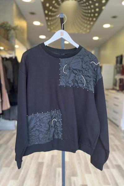 Ceremony 2026 KIŞ Parça Detaylı Star Bluz Siyah