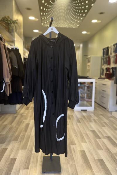 Ceremony 2026 KIŞ Merlin Kraşlı Halka Detaylı Kap Siyah