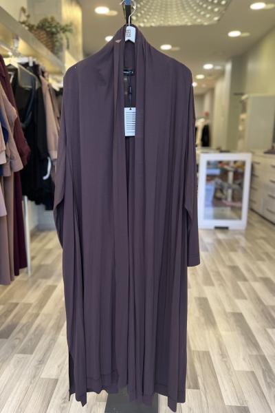 Ceremony Eteği Katlı Dikişli Arkası Aller Detaylı Uzun Bambu Kap Kahverengi