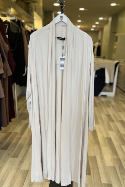 Ceremony Eteği Katlı Dikişli Arkası Aller Detaylı Uzun Bambu Kap Bej