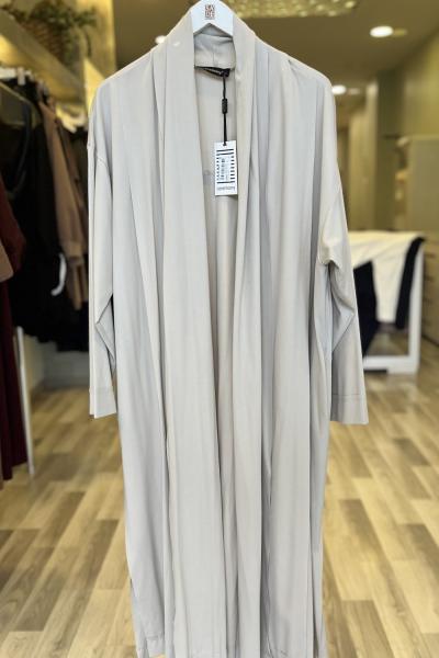 Ceremony Eteği Katlı Dikişli Arkası Aller Detaylı Uzun Bambu Kap Taş Rengi