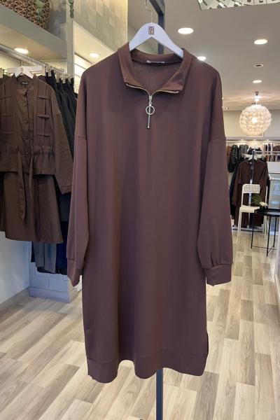 Paba Sista Tunik Kahverengi