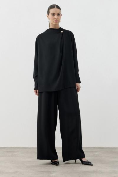 Merwish Palma Krep Takım Siyah