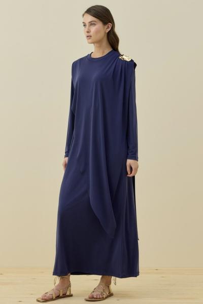 Merwish Doha Elbise Lacivert